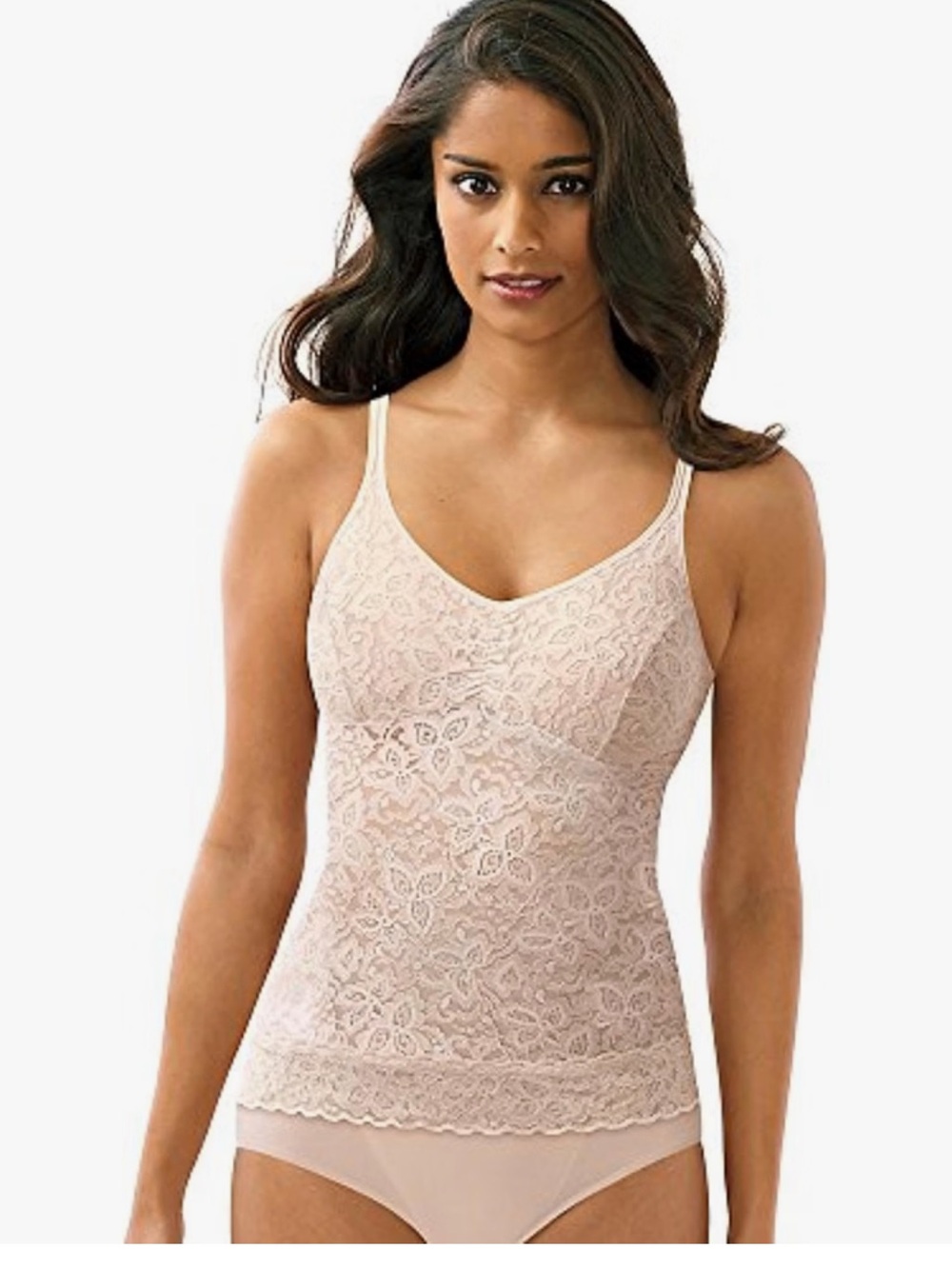 Bali Lace Camisole Tank Top Slims Tummy & Torso XLarge